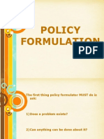Formulation Policy