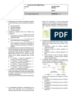 Evaluacion Biologia Noveno Segundo Bimestre