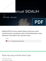 User Manual SIDALIH: KPU Kota - Operator