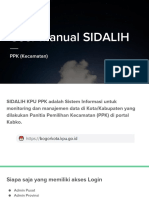 User Manual SIDALIH: PPK (Kecamatan)
