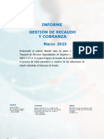 Informe Gestión de Recaudo Y Cobranza Marzo 2023: Panamá Colombia México