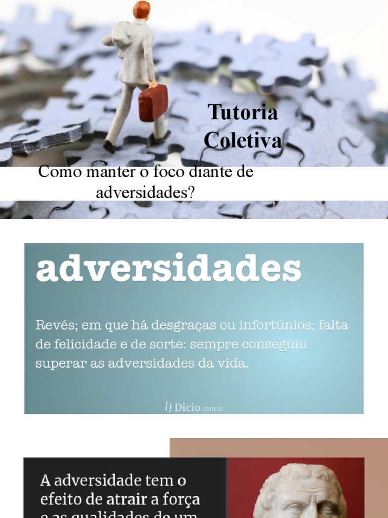 Tutoria Coletiva - Adversidades | PDF | Pensamento | Autoestima