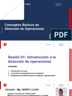 Conceptos Básicos de Dirección de Operaciones