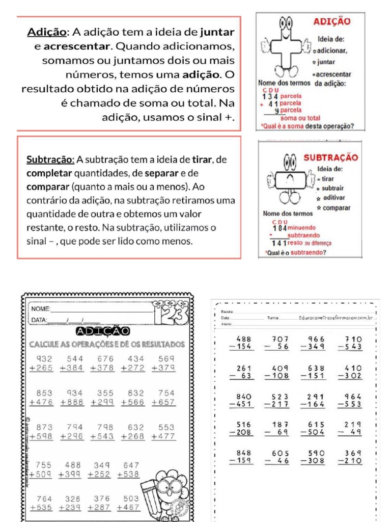 Adição e Subtração | PDF