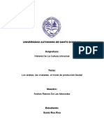 Los Árabes, Las Cruzadas y El Modo de Producción Feudal