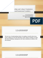 BPI Leadership and Values Orientation