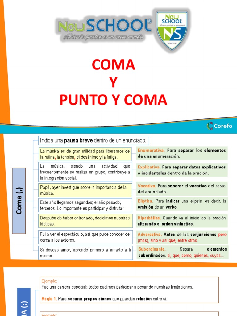 Coma y Punto y Coma | PDF