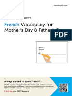 French: Vocabulary For Mother's Day & Father's Day