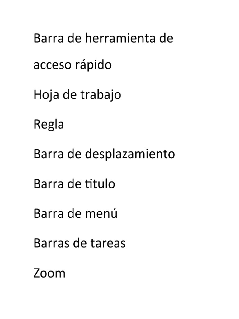 Barra de Herramienta de Acceso Rápido Hoja de Trabajo Regla Barra de