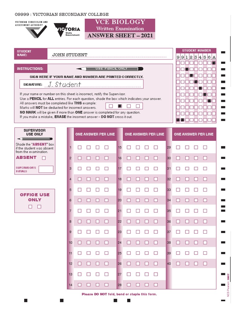 Multiple choice vcaa pdf