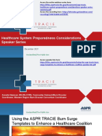 Tracie: Healthcare System Preparedness Considerations Speaker Series