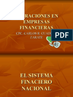 Operaciones en Empresas Financieras