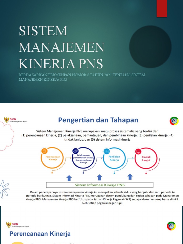 Sistem Manajemen Kinerja Permenpan 8 | PDF