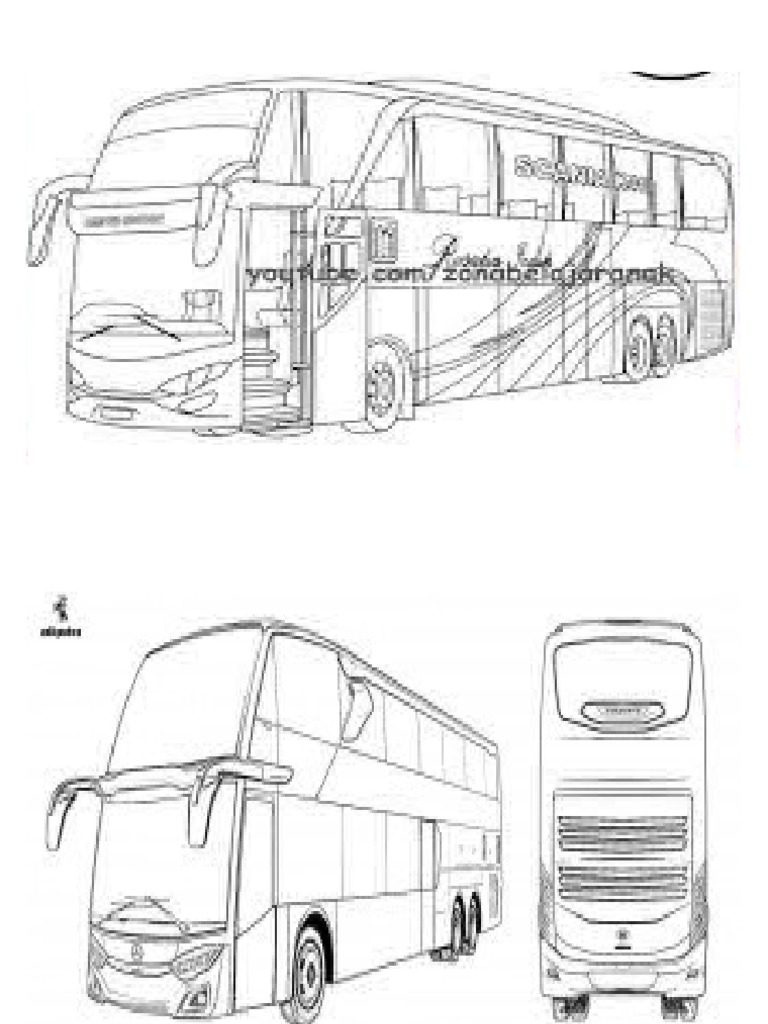 Mewarnai Bus  PDF