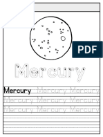 Planets Handwriting Mercury