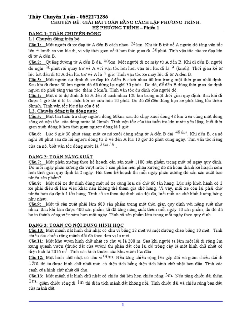 Chu de 3 giai bai toan bang cach lap pt hpt de pdf