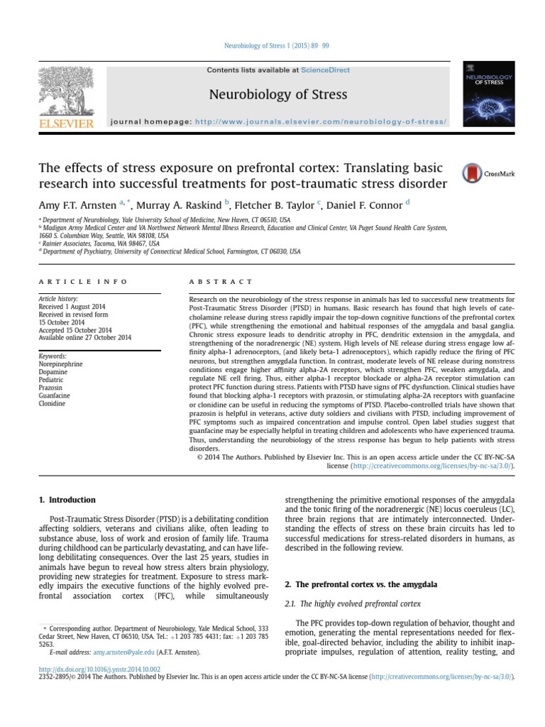 The Effects of Stress Exposure on Prefrontal Cortex. Traslating Basic