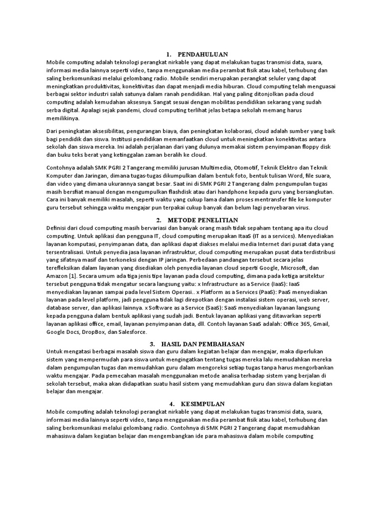 Cloud Computing untuk Pendidikan Modern | PDF | Teknologi & Rekayasa