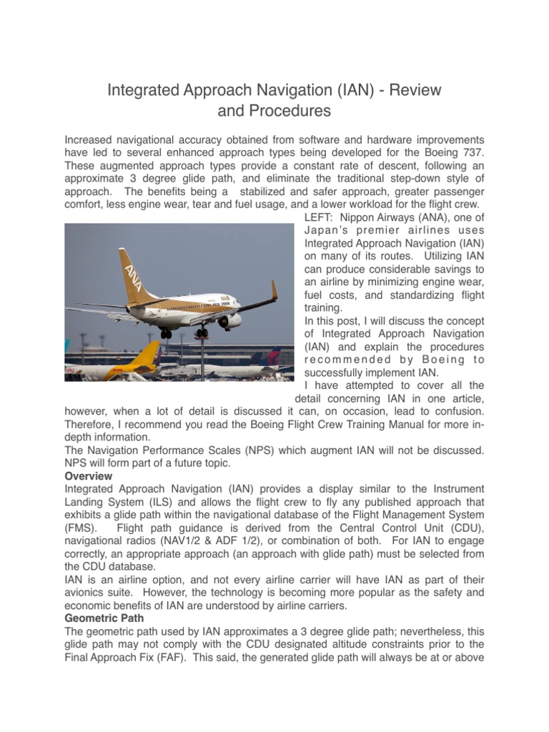 Integrated Approach Navigation Overview | PDF