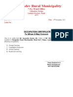 Nepalese Farmer Income Certificates