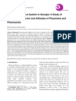 Pharmacovigilance System in Georgia: A Study of Awareness, Behavior and Attitudes of Physicians and Pharmacists