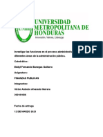 TAREA 2 Investigar Las Funciones en El Proceso Administrativo de Las Diferentes Áreas de La Administración Pública