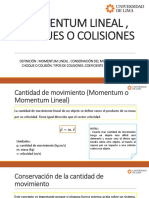 Momentum Lineal, Choques O Colisiones