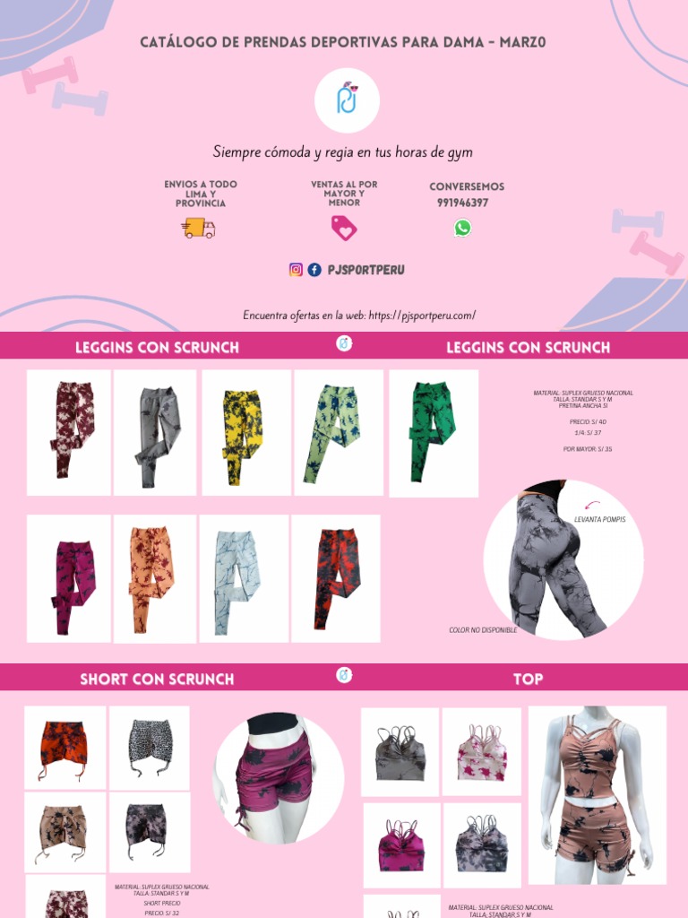 Catálogo de Prendas Deportivas para Dama - Marz0: Siempre Cómoda y ...