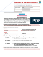 5to EVALUACIÓN DE EDUCACIÓN RELIGIOSA IIITRIMESTRE