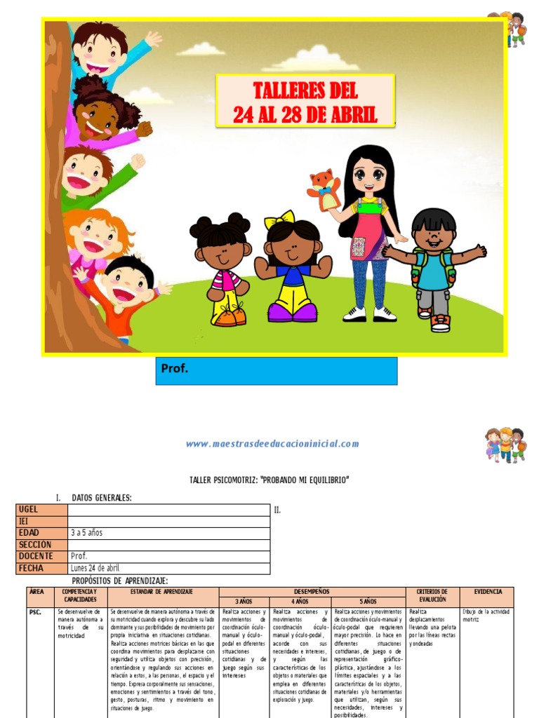 Talleres Del 24 Al 28 Abril UNIDOCENTE | PDF | Aprendizaje | Cognición