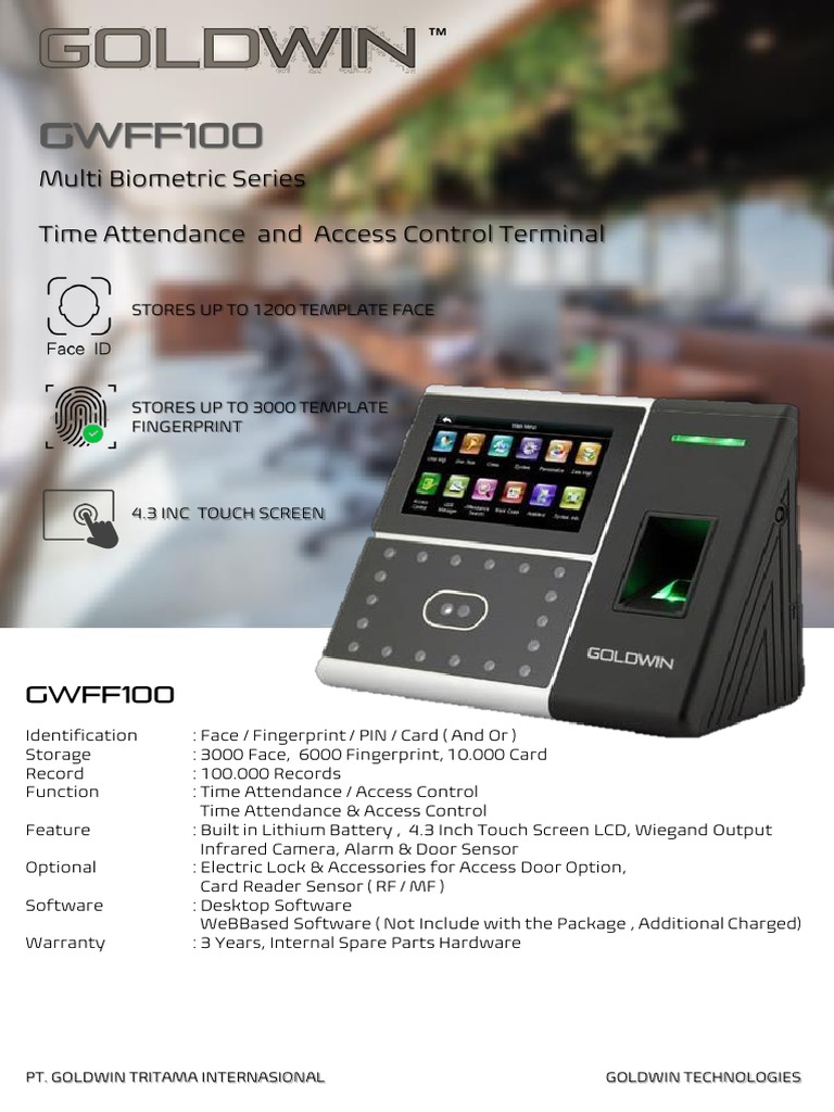Multi Biometric Time Attendance Terminal | PDF | Business