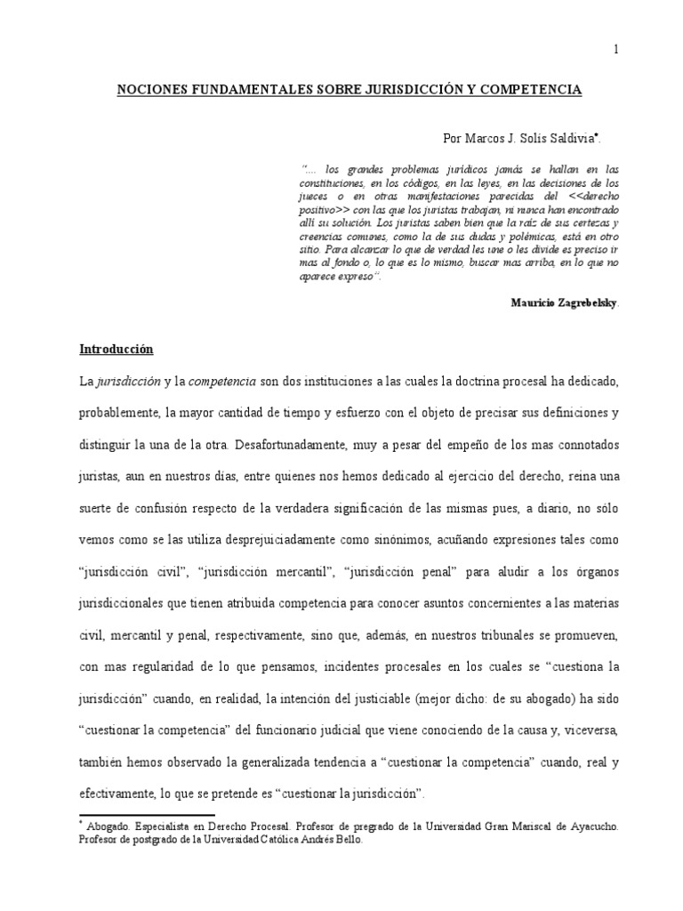Jurisdicción y Competencia en Derecho | PDF | Jurisdicción | Juez