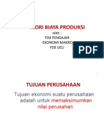 Teori Biaya Produksi