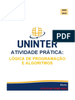 Atividade Prática:: Lógica de Programação E Algoritmos