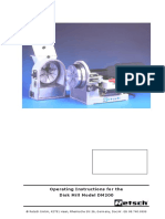 Operating Instructions For The Disk Mill Model DM200