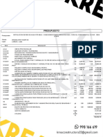 Presupuesto Final El Olivar - Krea 70-30