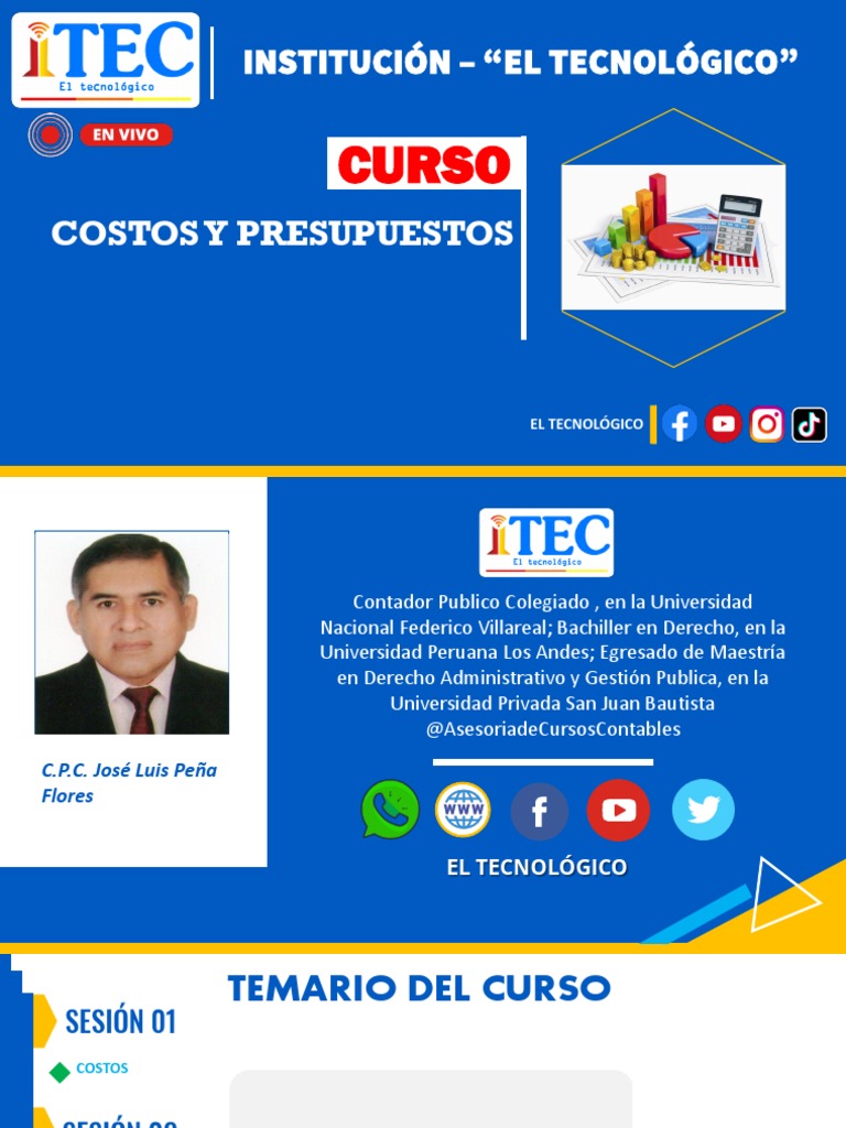 Curso de Costos y Presupuestos | PDF | Costo | Contabilidad