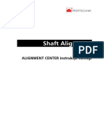 Shaft Alignment: ALIGNMENT CENTER Instrukcja Obsługi