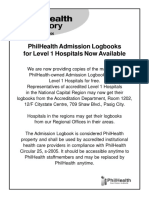 PhilHealth Admission Logbooks Now Free for Level 1 Hospitals