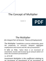 The Concept of Multiplier: Unit 3
