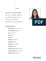 CV of Bernadette Patricia D. Duran