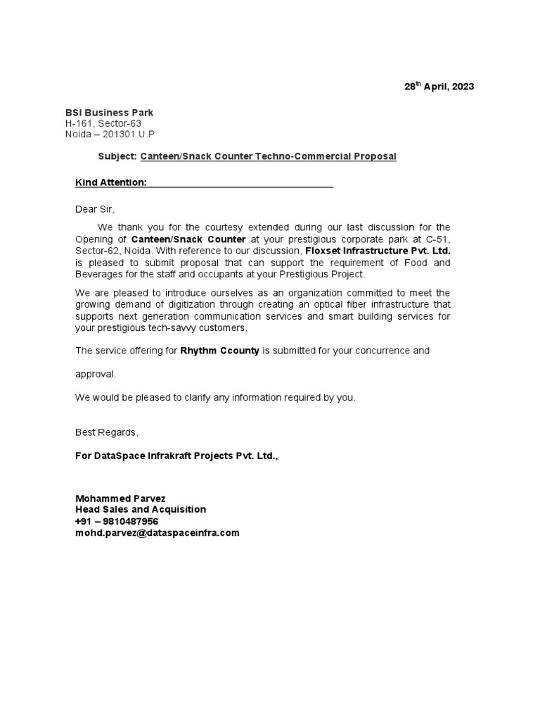 Canteen Proposal PDF