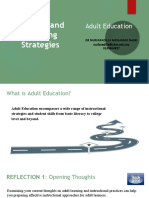 Teaching and Learning Strategies: Adult Education