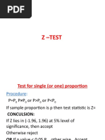 Z - TEST and T Test