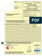 Originale C229P0296260 Unione Europea Certificato Di Origine