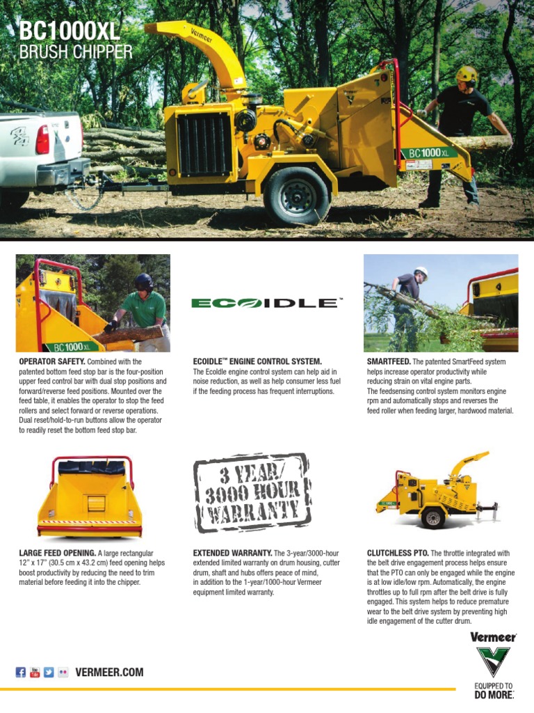 Vermeer BC1000XL | Download Free PDF | Horsepower | Engines