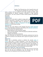 Fuel - Flight Planning Definitions Description