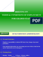 Briefing On Terms & Conditions of Employment For Graded Staff