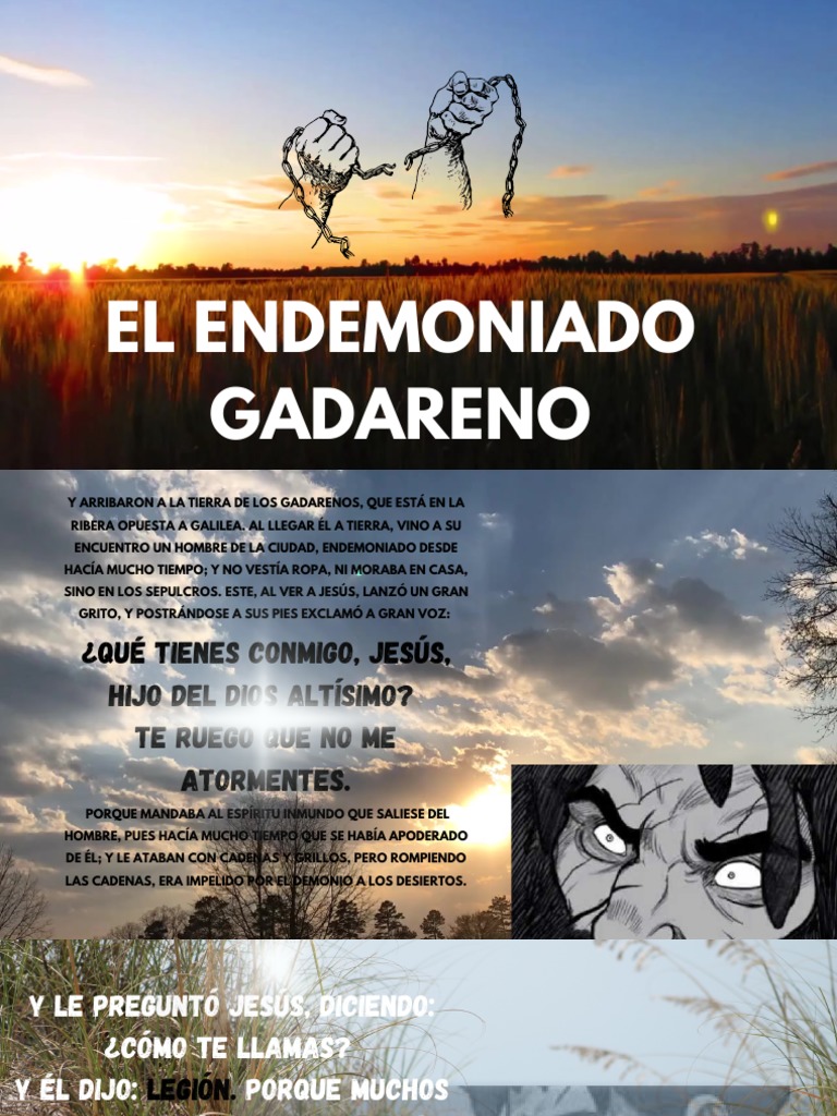 El Endemoniado Gadareno y Jesús | PDF