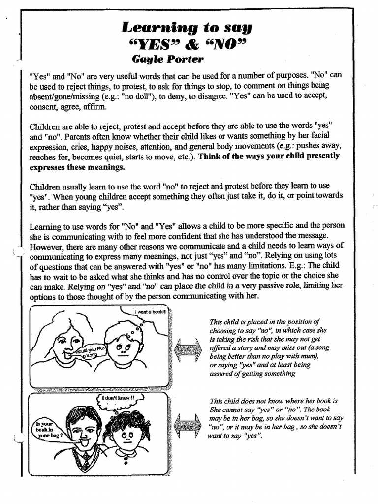Yes- No Gayle Porter | PDF